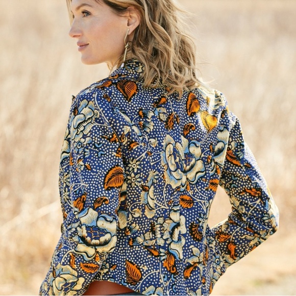 Peruvian Connection Calico Velveteen Jacket size 4 NWT - Picture 2 of 6